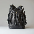 Women's Hand Bag Black with Tassels